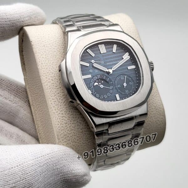 Patek Philippe Nautilus Power Reserve Moon Phase Super High Quality Swiss Automatic Watch (1)