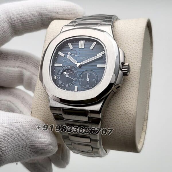 Patek Philippe Nautilus Power Reserve Moon Phase Super High Quality Swiss Automatic Watch (1)