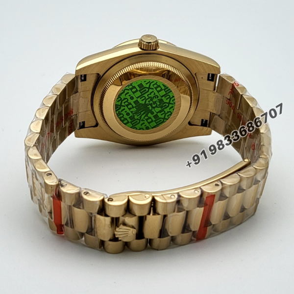 Rolex Day- Date Full Gold Diamond Bezel Stick Marker Diamond Studded Dial Super High Quality Swiss Automatic Watch