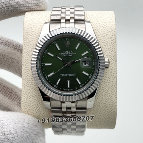 Rolex Date Just Steel Green Dial High Quality Swiss Automatic Watch