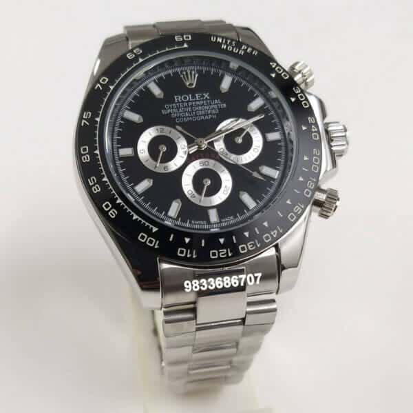 Rolex Oyster Perpetual Cosmograph Daytona Steel Black Dial Super High Quality Swiss Automatic Watch (2)