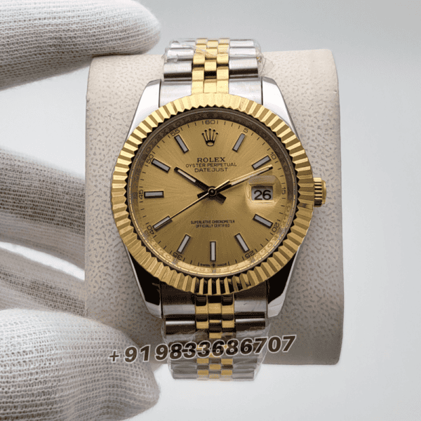 Rolex Date Just Golden Dial Swiss Super High Quality Automatic Watch (1)