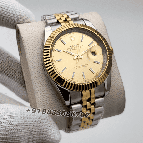 Rolex Date Just Golden Dial Swiss Super High Quality Automatic Watch (1)