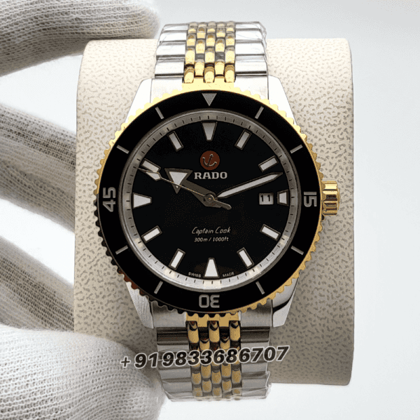 Rado Captain Cook Hrithik Roshan Special Edition Gold & Silver Black Dial High Quality Swiss Automatic Watch