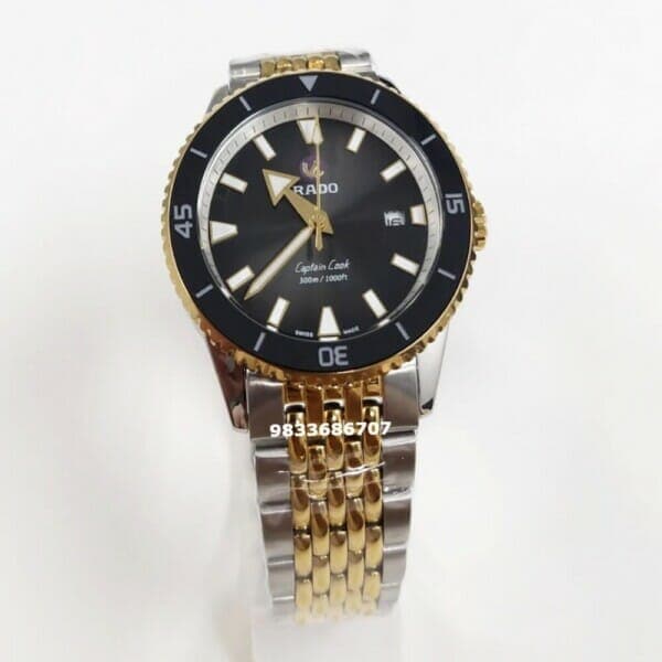 Rado Captain Cook Hrithik Roshan Special Edition Gold & Silver Black Dial Super High Quality Swiss Automatic Watch