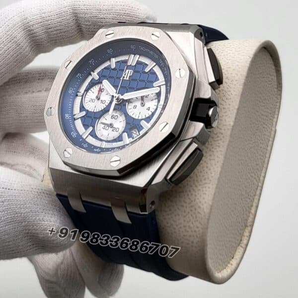 Audemars Piguet Royal Oak Offshore Silver Blue Dial Super High Quality Chronograph Watch (1)