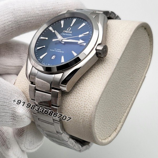 Omega Aqua Tera Co-Axial Master Chronometer Full Silver Blue Dial Super High Quality Swiss Automatic Watch