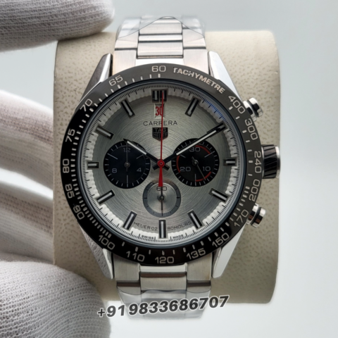 Tag-Heuer-Carrera-160-Years-Anniversary-Limited-Edition-White-Dial-Super-High-Quality-Chronograph-Watch