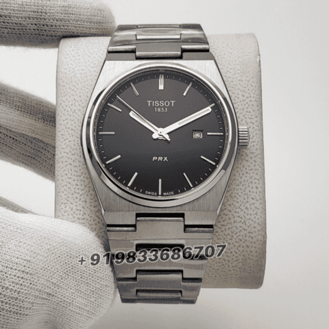 Tissot 1853 T-Classic PRX Black Dial Stainless Steel Strap Super High Quality Watch