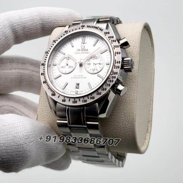 Omega Speedmaster Co-Axial Master Chronometer Chronograph Silver White Dial Super High Quality Watch