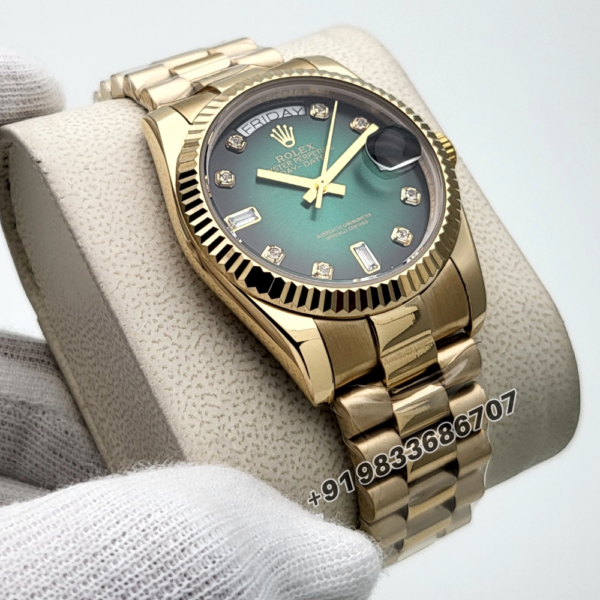 Rolex-Day-Date-Gold-Green-Dial-Super-High-Quality-Swiss-Automatic-Watch