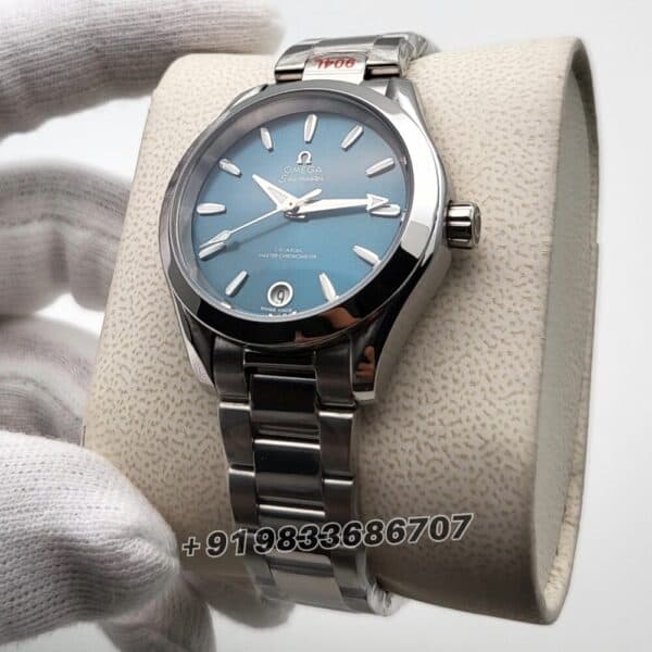 Omega Seamaster Aqua Terra Shades Co-Axial Master Chronometer Blue Dial Super High Quality Swiss Automatic Women’s Watch