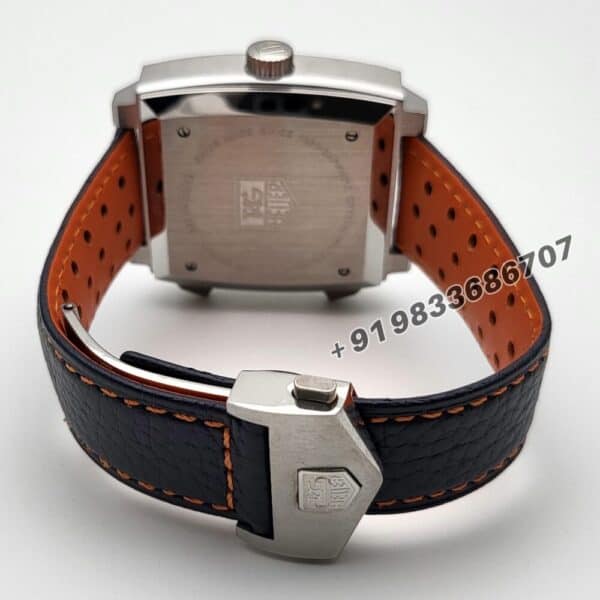 Tag Heuer Monaco Gulf Chronograph Silver Multicolour Dial Leather Strap Super High Quality Watch (1)
