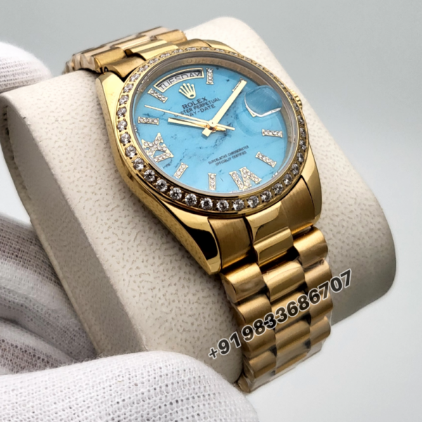Rolex-Day-Date-36-Gold-Blue-Dial-Super-High-Quality-Swiss-Automatic-Salman-Khans-watch