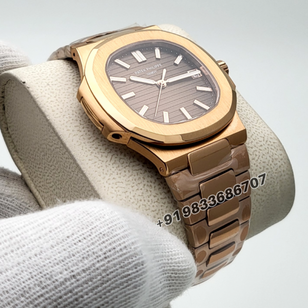 Patek Philippe Nautilus 18kt Rose Gold 57111R-001 Brown Dial 40mm Exact 11 Replica Top Quality Super Clone Swiss ETA 324 S C Automatic Movement Watch