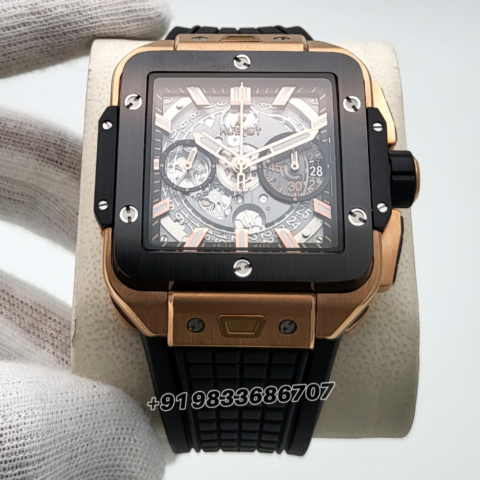 Hublot Square Bang Unico King Gold Ceramic 42mm Exact 11 Top Quality Replica Super Clone Swiss ETA HUB1280 Automatic Movement Watch