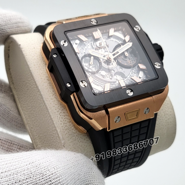 Hublot Square Bang Unico King Gold Ceramic 42mm Exact 11 Top Quality Replica Super Clone Swiss ETA HUB1280 Automatic Movement Watch