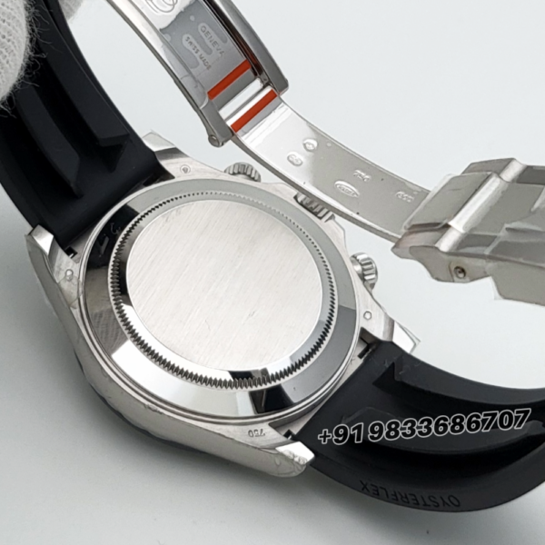 Rolex Cosmograph Daytona 18kt White Gold Oysterflex Steel Dial 40mm Exact 1:1 Top Quality Super Clone Replica Swiss ETA 4130 Automatic Movement Watch