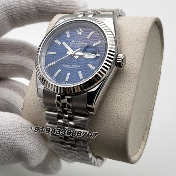 Rolex-Datejust-Stainless-Steel-White-Gold-Bright-Blue-Dial-Jubilee-Bracelet-41mm-Super-High-Quality-Swiss-Automatic-Copy-Watch
