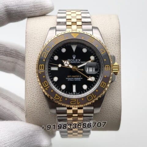 Rolex GMT Master II Dual Tone Black Dial Jubilee Bracelet 40mm Super High Quality Swiss Automatic Watch (1)