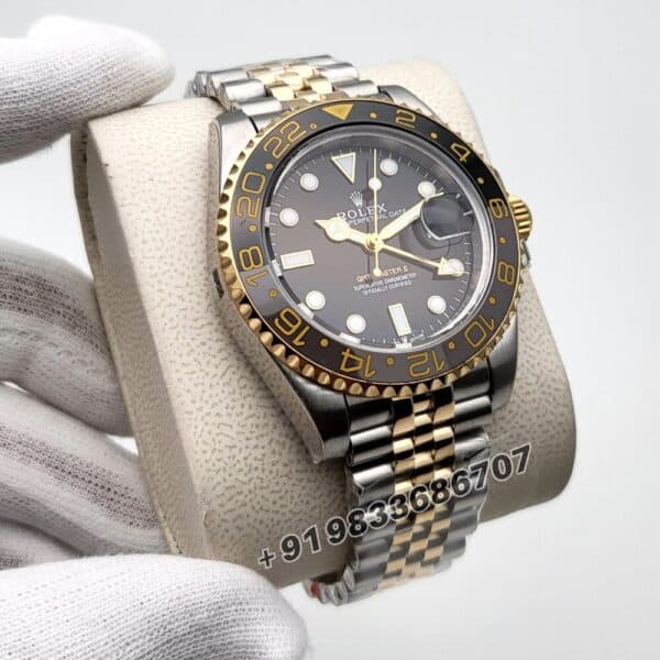 Rolex GMT Master II Dual Tone Black Dial Jubilee Bracelet 40mm Super High Quality Swiss Automatic Watch (1)