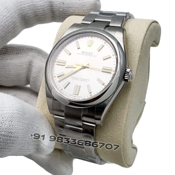 Rolex Oyster Perpetual Silver Dial 41mm Exact 1:1 Top Quality Replica Super Clone Swiss ETA 3230 Automatic Movement Watch