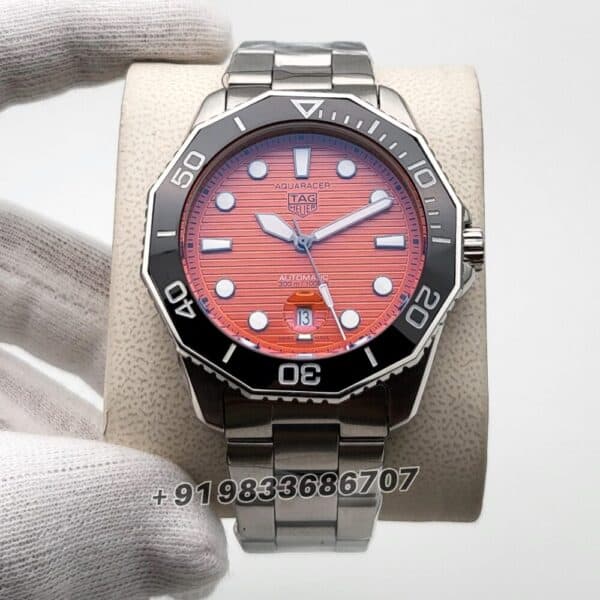 Tag Heuer Aquaracer Professional 300 Stainless Steel Orange Diver 43mm Super High Quality Swiss Automatic First Copy Watch (1)