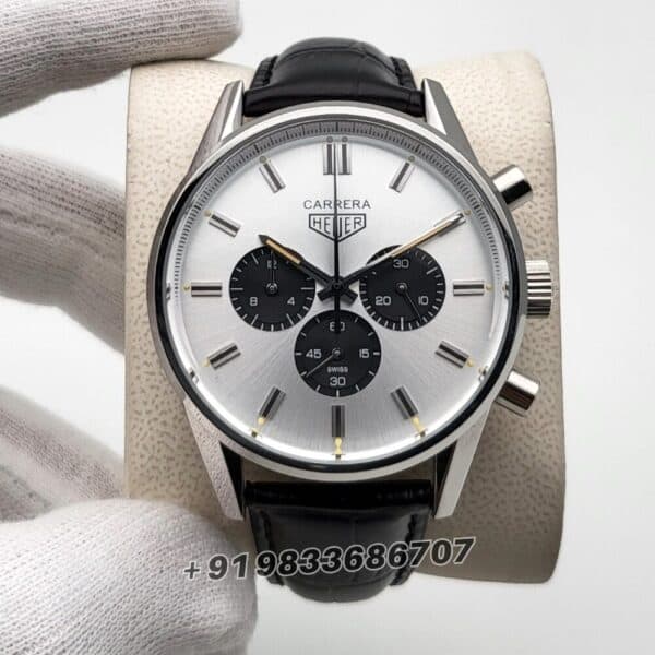 Tag Heuer Carrera 60th Anniversary Chronograph White Dial 39mm Super High Quality Clone Watch (1)