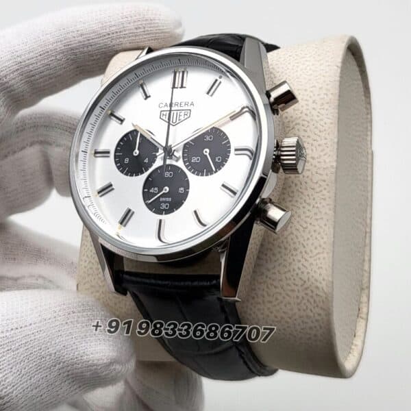 Tag Heuer Carrera 60th Anniversary Chronograph White Dial 39mm Super High Quality Clone Watch (1)