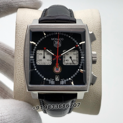 Tag Heuer Monaco Chronograph Black Dial 39mm Super High Quality First Copy Replica Watch