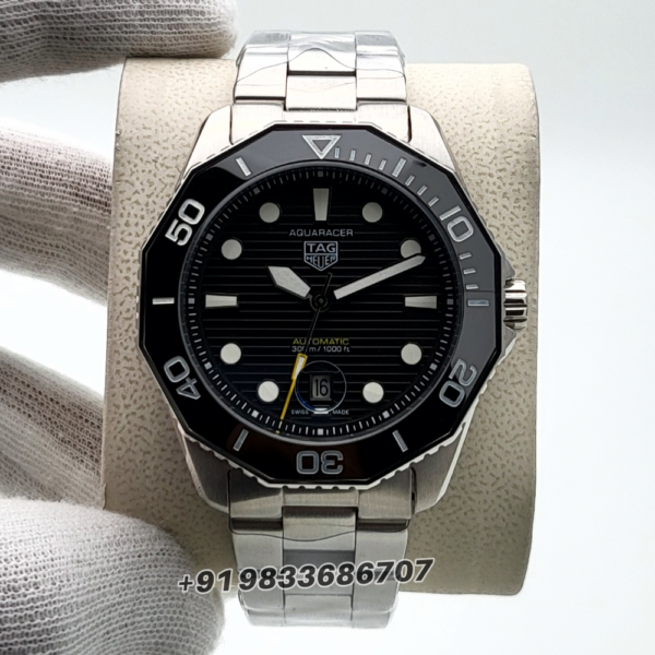 ag Heuer Aquaracer Professional 300 Stainless Steel Black Dial 43 mm Super High Quality Swiss Automatic First Copy Replica Watch