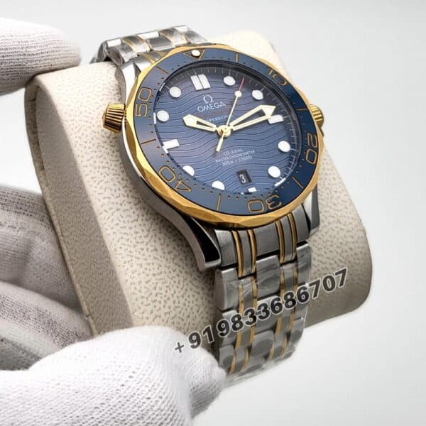 Omega Seamaster Diver 300M Dual Tone Blue Dial Super High Quality Swiss Automatic Watch