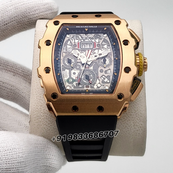 Richard Mille RM 11-03 Flyback Chronograph Rose Gold Super High Quality Swiss Automatic Watch