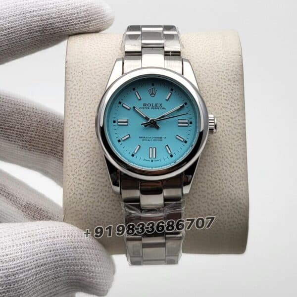 Rolex Oyster Perpetual Stainless Steel Blue Dial 31mm Super High Quality Swiss Automatic Women’s Watch (1)