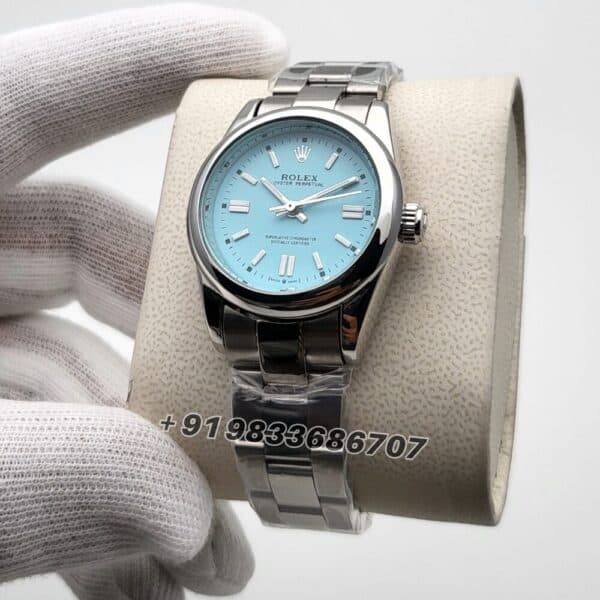 Rolex Oyster Perpetual Stainless Steel Blue Dial 31mm Super High Quality Swiss Automatic Women’s Watch (1)
