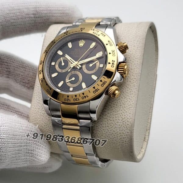 Rolex Cosmograph Daytona Yellow Rolesor Black Dial 40mm Super High Quality Swiss Automatic Replica Watch