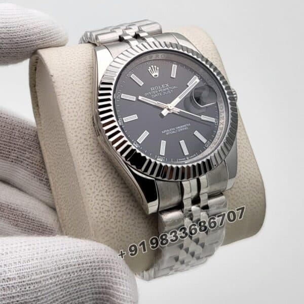 Rolex Datejust Bright Black Dial 41mm Jubilee Bracelet Super High Quality Swiss Automatic First Copy Watch