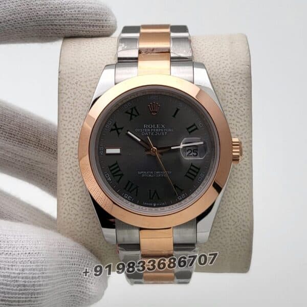 Rolex Datejust Dual Tone Roman Marking Slate Dial 41mm Super High Quality Swiss Automatic First Copy Watch