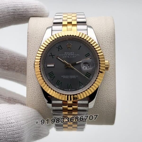 Rolex Datejust Dual Tone Roman Marking Slate Dial 41mm Super High Quality Swiss Automatic Replica Watch