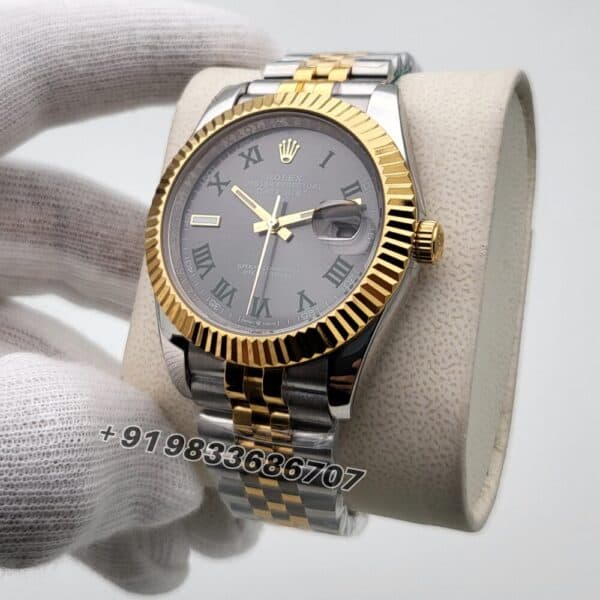 Rolex Datejust Dual Tone Roman Marking Slate Dial 41mm Super High Quality Swiss Automatic Replica Watch