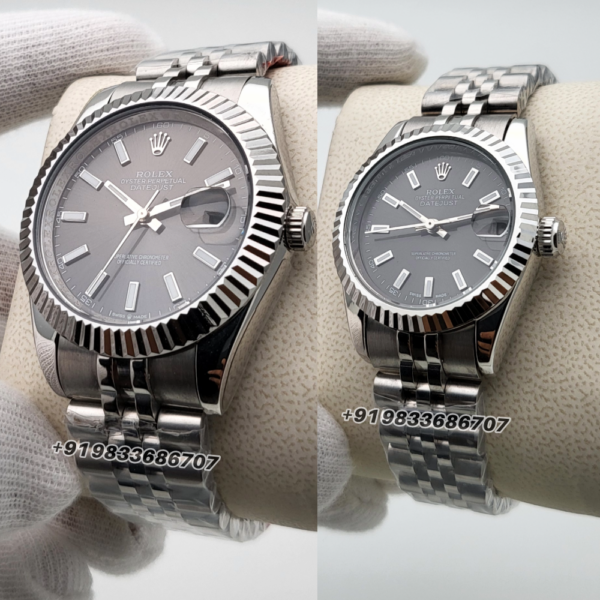 Rolex Datejust Stick Marker Slate Dial High Quality Swiss Automatic Couple’s Watch (2)