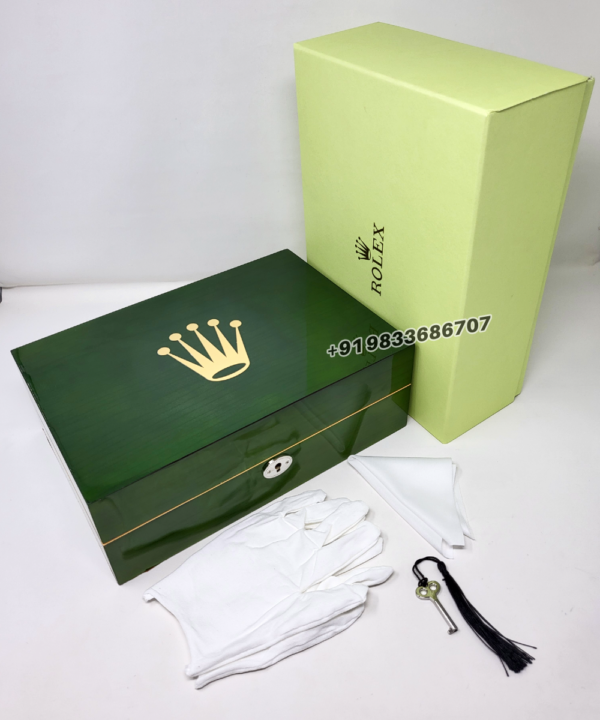 Rolex Watch Box Case Storage Multi 10 Watch Green Display (2)