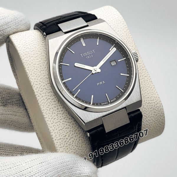 Tissot 1853 T-Classic PRX Blue Dial 40mm Leather Strap High Quality First Copy Watch