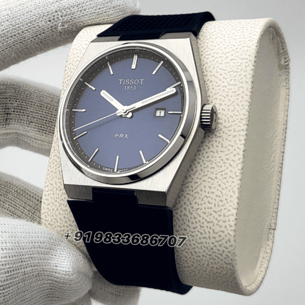 Tissot 1853 T-Classic PRX Blue Dial 40mm Rubber Strap High Quality First Copy Watch