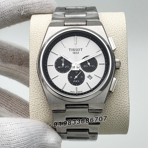 Tissot 1853 T-Classic PRX Chronograph White Dial Stainless Steel High Quality Watch