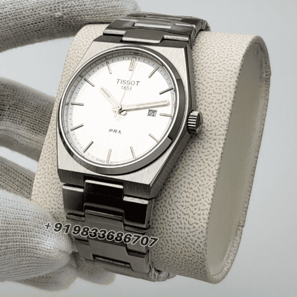 Tissot 1853 T-Classic PRX White Dial Stainless Steel with Rose Gold Mark High Quality Watch