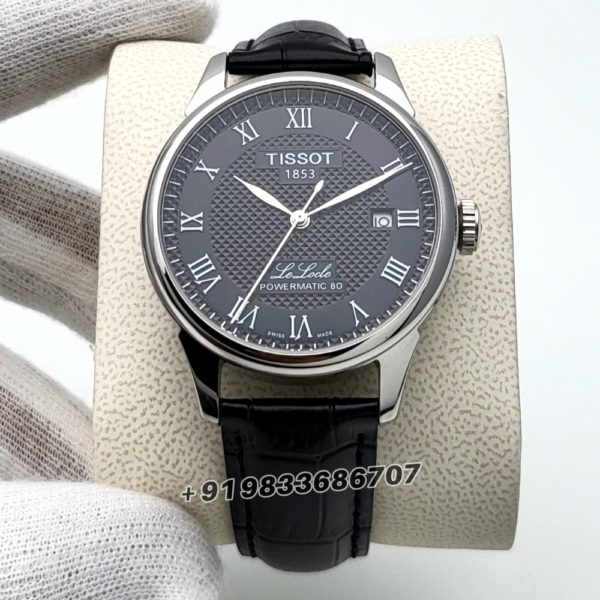 Tissot Le Locle Roman Marking Black Dial 39mm Leather Strap High Quality Swiss Automatic Movement Watch