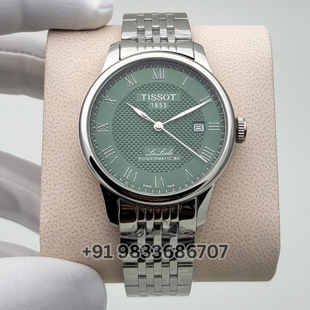 Tissot Le Locle Powermatic 80 Green Dial 39.3mm High Quality Swiss Automatic Movement First Copy Watch