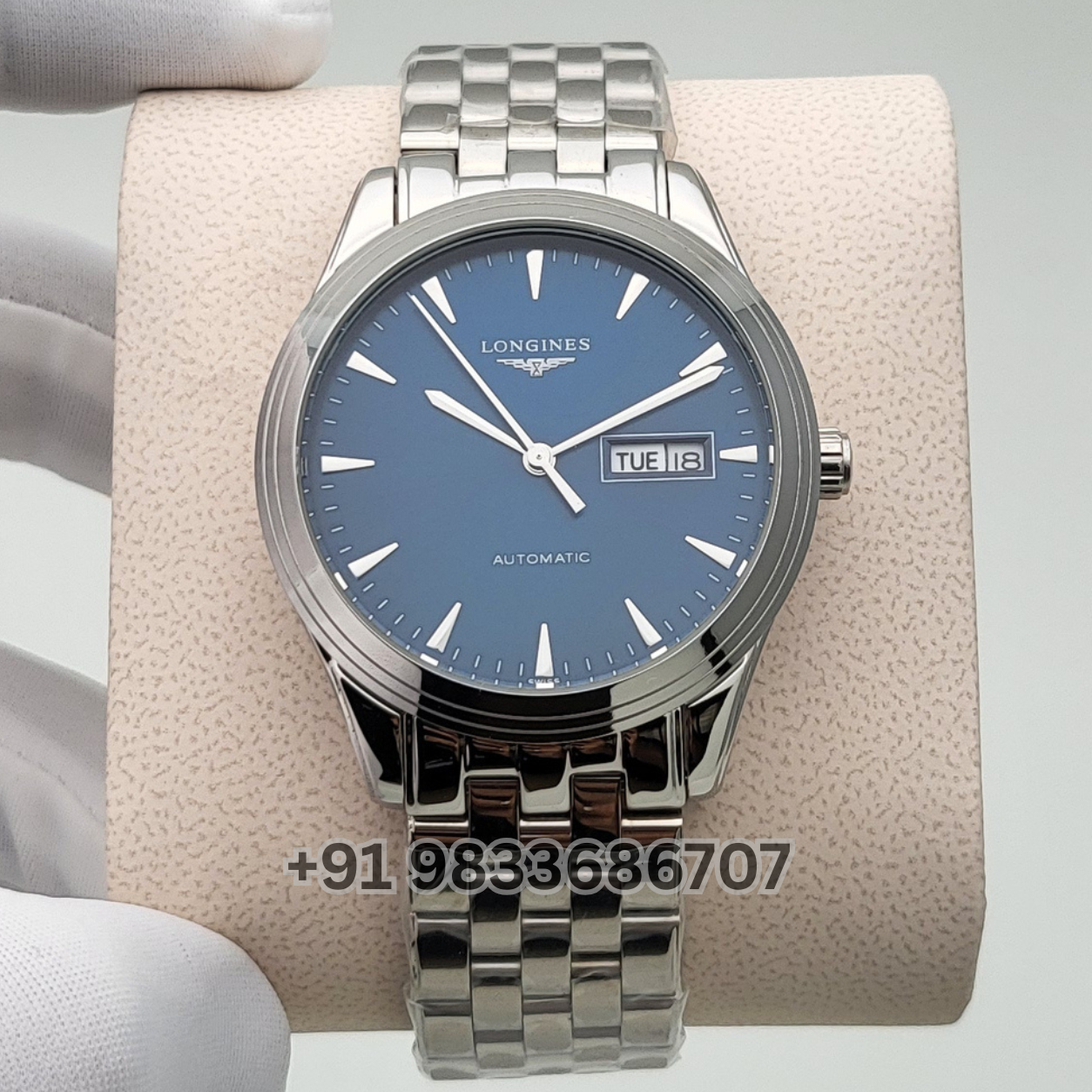 Longines FLAGSHIP CLASSIC Blue  Dial 38.50mm High Quality Swiss Automatic Movement First Copy Watch