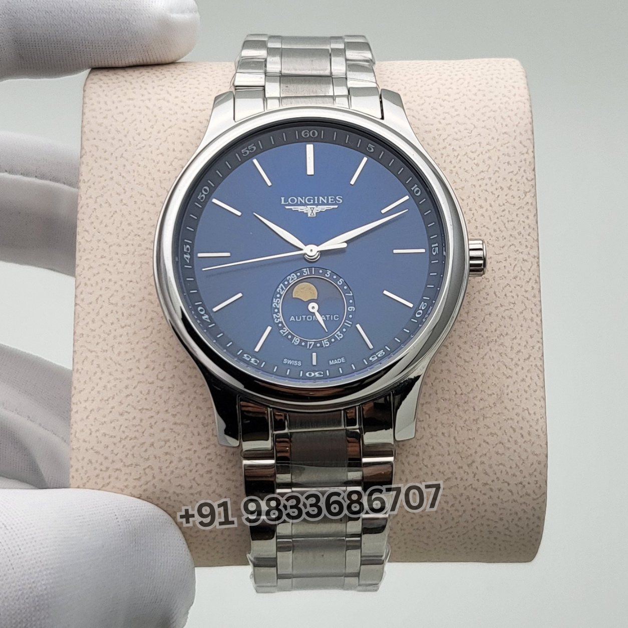 Longines Master Collection moonphase  Blue  Dial 40mm High Quality Swiss Automatic Movement First Copy Watch